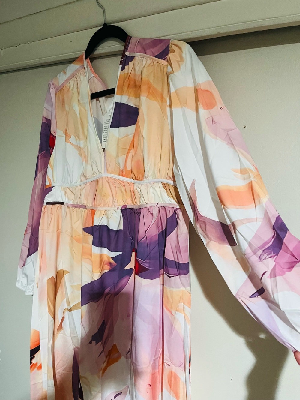 Mid calf length, maxi dress-multi- color size XL. - Picture 2 of 4